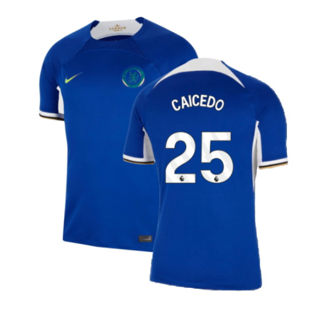 2023-2024 Chelsea Home Shirt (Caicedo 25)-SoccerKits Hub | Buy Soccer Jerseys Online